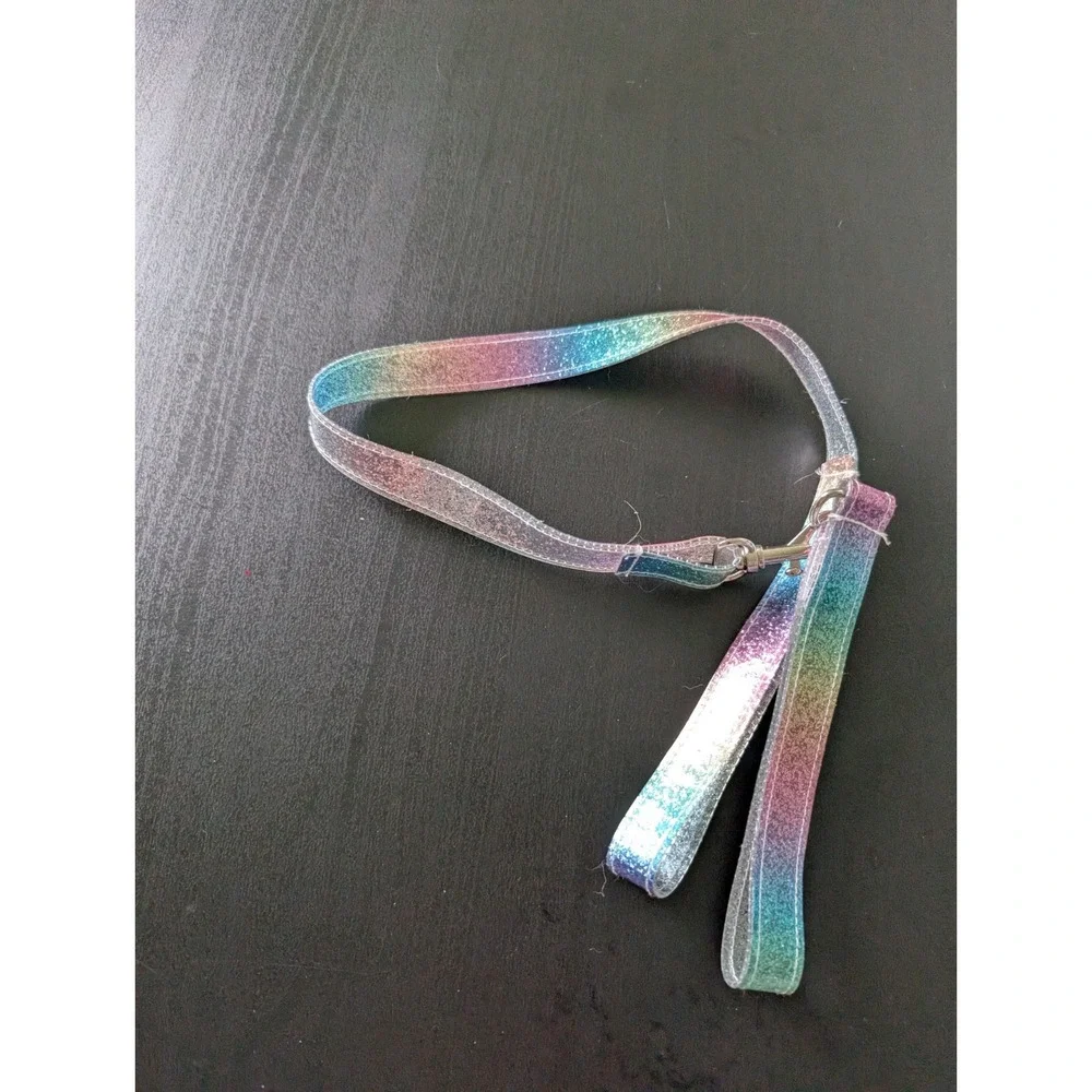 Build A Bear Workshop BABW Glittery Multicolor Rainbow Pet‎ Leash